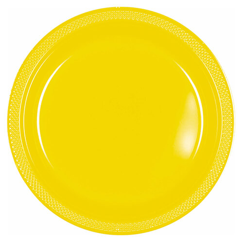 Party Balloons Yellow Plastic Plates