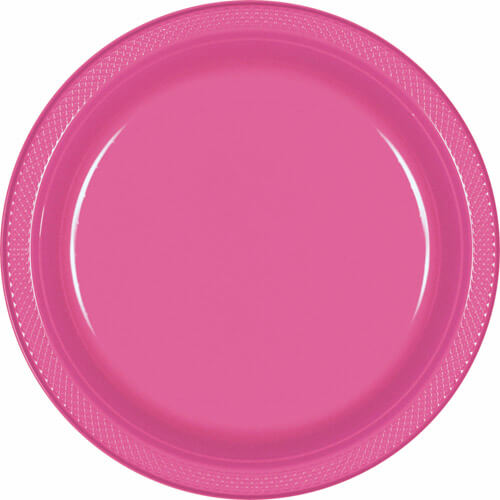 Party Balloon 10.25" Plastic Bright Pink Plates