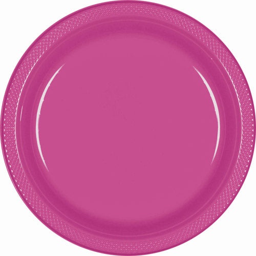 Party Balloon Plastic Plate Magenta 9