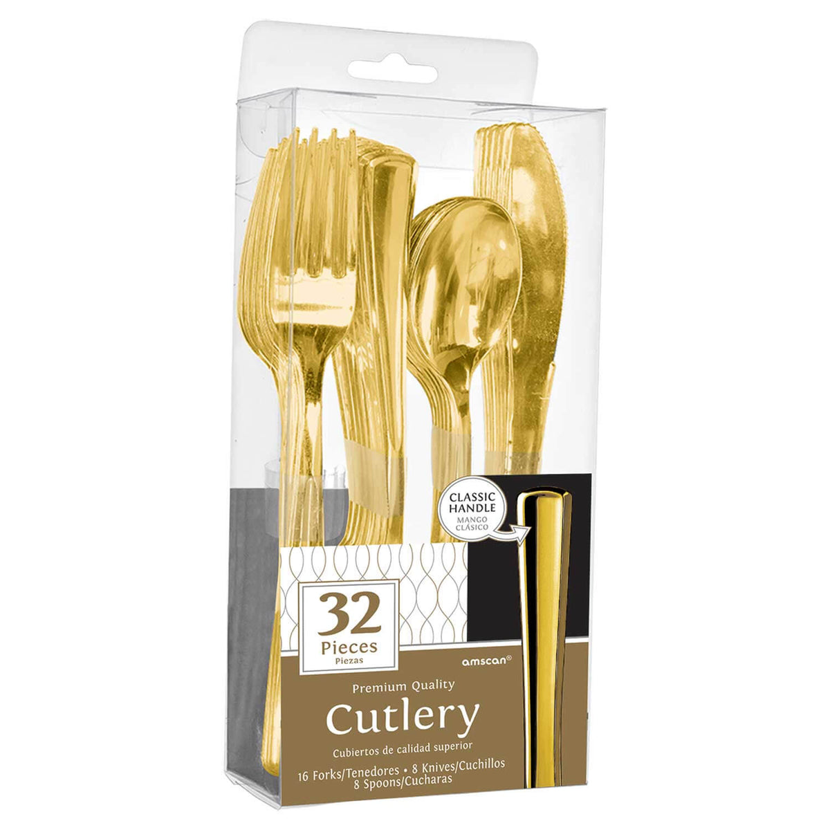 Party Balloon Gold Premium Assorted Cutlery 