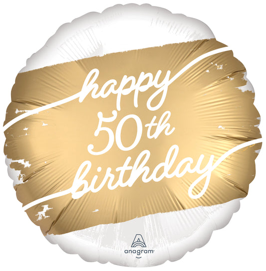 Happy 50th birthday 18" Foil Balloon 