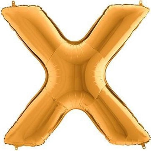 40" Gold Letter (X) Foil Balloon 