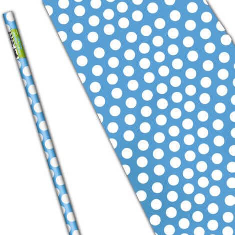Party Balloons Lite Blue Dot Gift Wrap