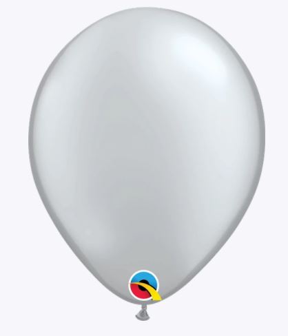 Party Balloon 5" RND Silver Latex Balloons -100CT