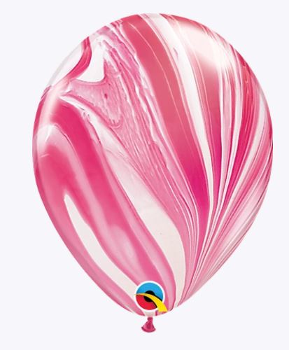 Party Balloon 11"  Round  Red &amp; White Latex Balloon-50CT