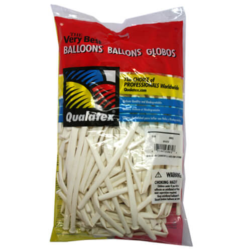 Party Balloon 260 Q White Latex Balloon
