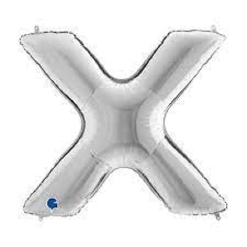 40" Silver Letter (X) Foil balloon 