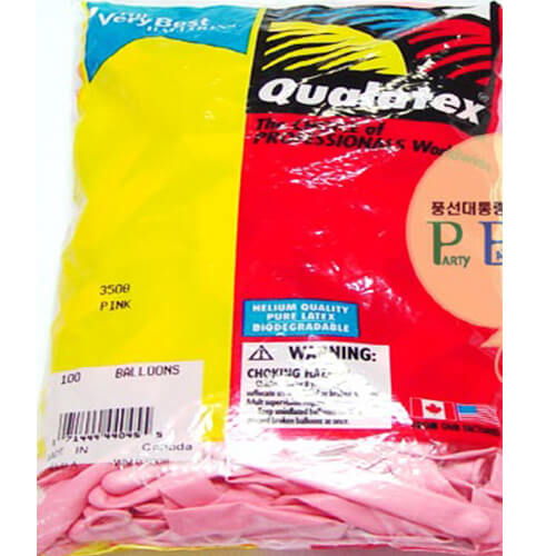 Party Balloon 350 Q Pink Latex Balloon