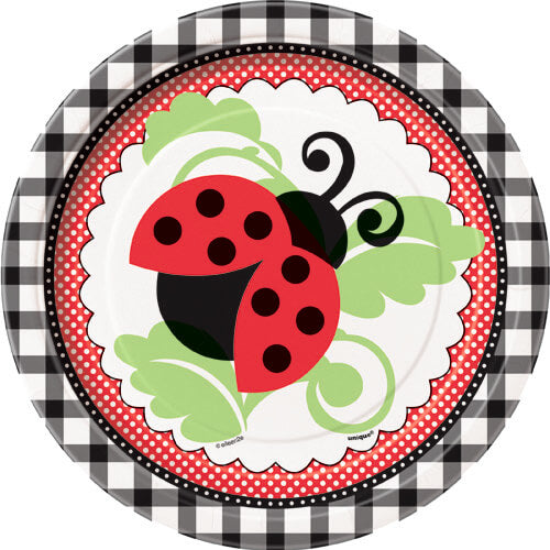 Party Balloon 7" Lively Ladybugs Plates