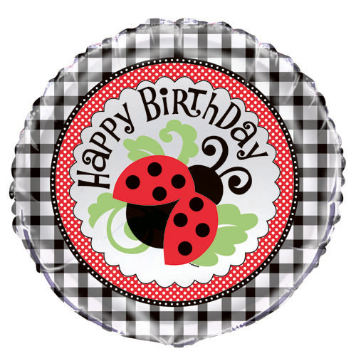 Party Balloon 18" Livley Ladybugs  Birthday  Balloon 1Ct
