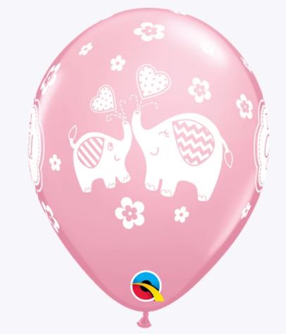 Party Balloon 11 Inch  It's A Girl Elephants Balloons-50CT