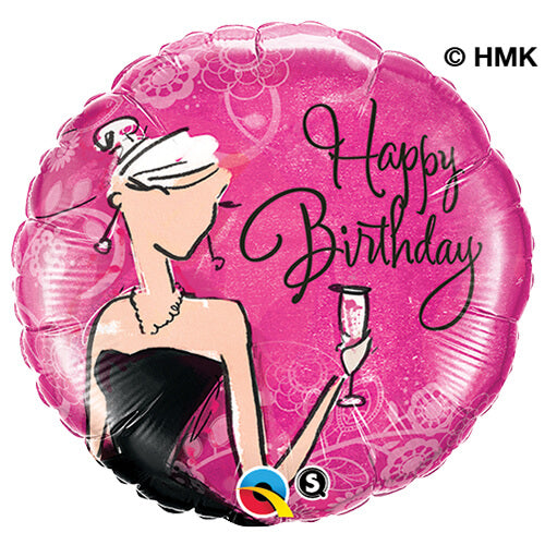 Party Balloon 18" Birthday Black Dress Balloon Foil Balloon
