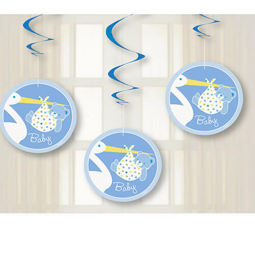 Party Balloons Baby Boy Strok Hang Swirl