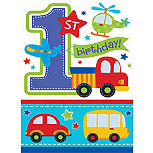 Party Balloon Postcard Thank you Decor Party All Aboard Birthday