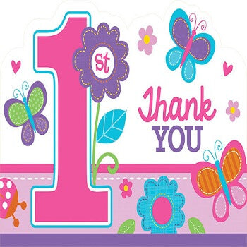 Party Balloon Postcard Thank You Party Sweet Birthday Girl