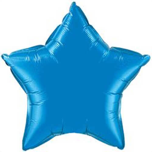 Party Balloon 4" Blue Star Airfilled Foil Balloon