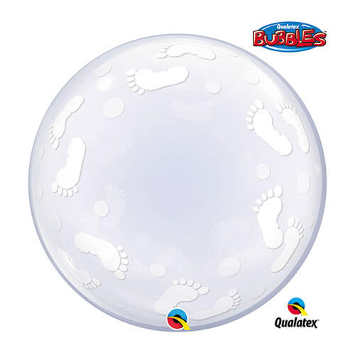 Party Balloon Baby Footprints Bubble Balloon 24" 