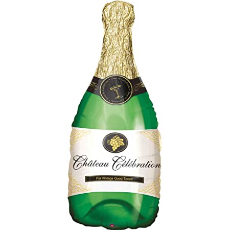 Celebration Champagne Bottle SuperShape Foil Balloon- 36"