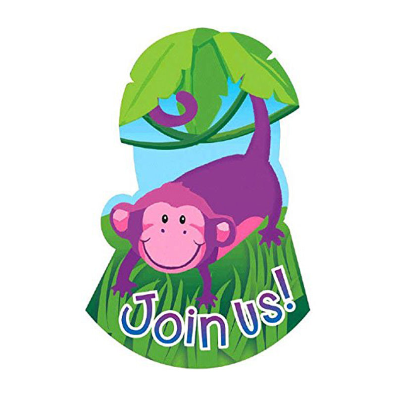 Jungle Animals Invitations w/ Envelopes (8ct)