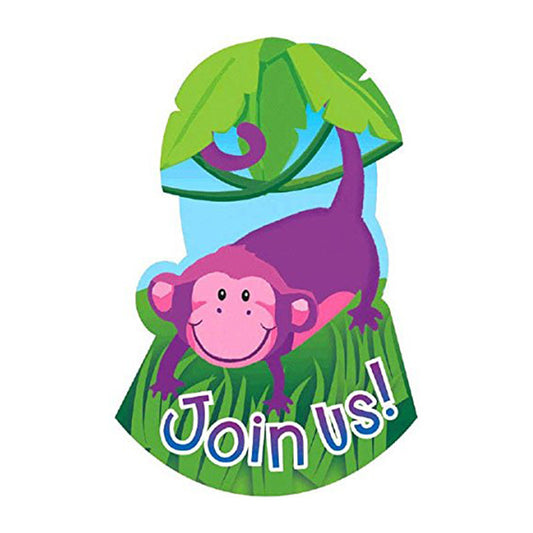 Jungle Animals Invitations w/ Envelopes (8ct)