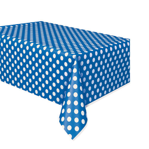 Party Balloon Royal Blue Dots Tablcover 54X108