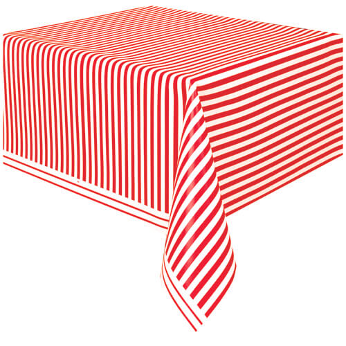 Party Balloon Red Stripe Tables Cover 