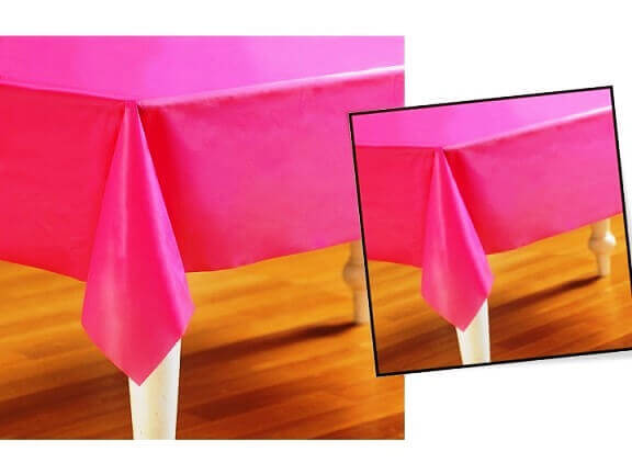 Party Balloon Hot Pink Plastic Tablecover 