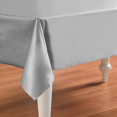 Party Balloons Silver Plastic Tablecover 
