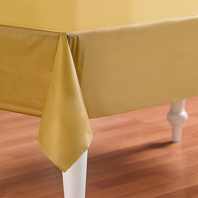 Party Balloon Gold Plastic Tablecover 