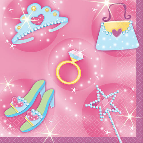 Party Balloon Princess Napkins