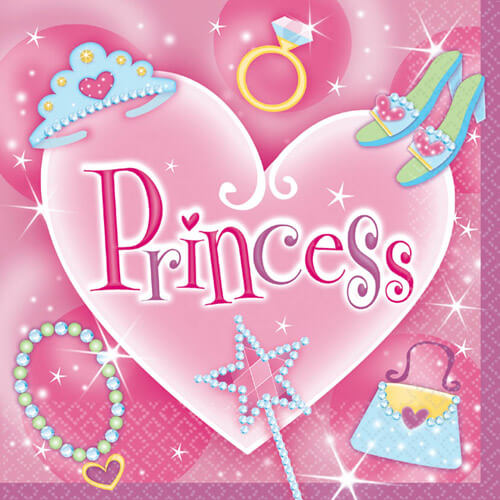 Party Balloon Princess Napkins 