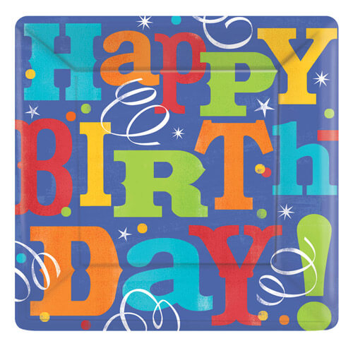 Party Balloon 7" Birthday Fever Plates
