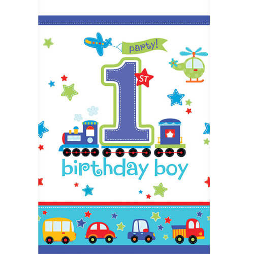 Party Balloon Table Cover Decor Party Plastic All Aboard Birthday