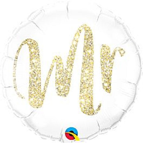 Mr Gold Glitter 18" Foil Balloon 