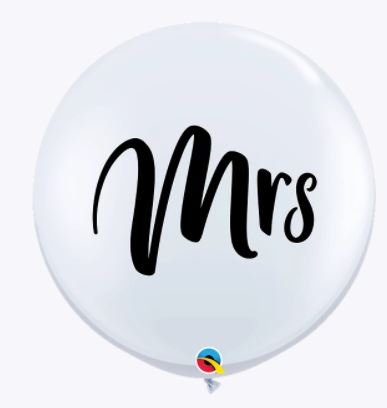 Party Balloon 3FT Mrs Latex Balloons -2CT