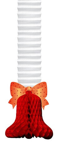 Christmas Bell With A Bow Honeycomb Decoration 152Centimeter
