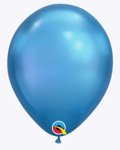 Party Balloon 11 Chrome® Blue Latex Balloons -100CT