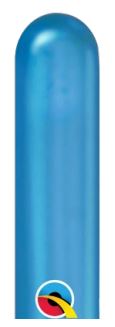 Party Balloon 260Q Chrome Blue Latex Balloons-100CT