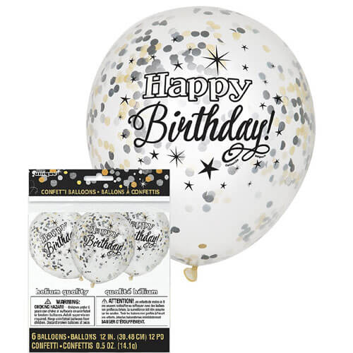 Party Balloon 12" Confetti Birthday Balloon