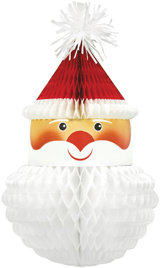 Santa Face Honeycomb Decoration 42Centimeter