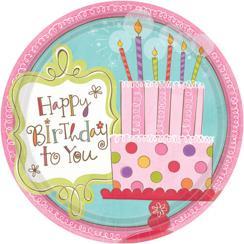 Party Balloon 10.5" Sweet Stuff Birthday Plates