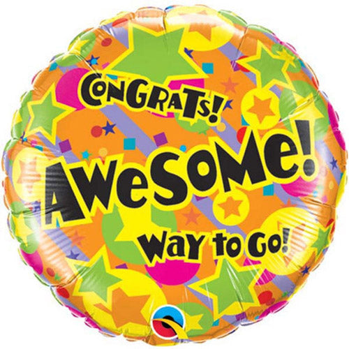 Party Balloon 18" Awesome Congrats Way To Go Foil Balloon