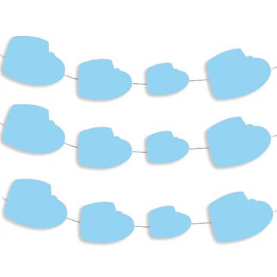 Party Balloons Blue Baby Bottle Paper Garland 