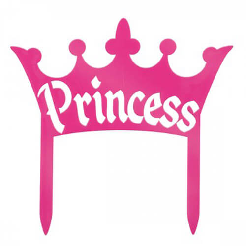 Party Balloon Princess Crown Plastic Cake Top