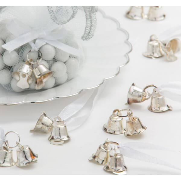 Party Balloon Silver Wedding Bell Favors 12Ct.