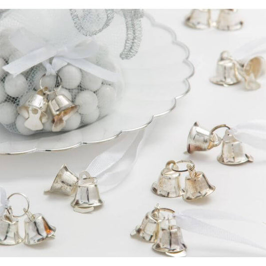 Party Balloon Silver Wedding Bell Favors 12Ct.