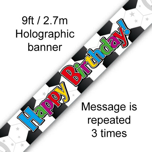 Party Balloon 9 Feet Banner Football Birthday