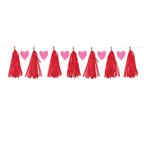 Party Balloons Valentine Tassel Garland