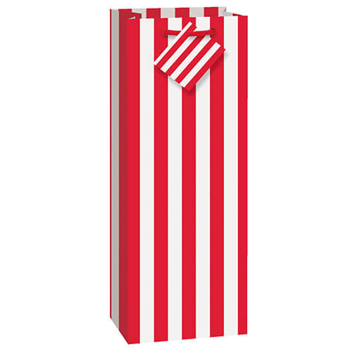 Party Balloon Red Stripe Party Decor Wine Bag