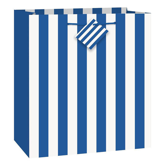 Party Balloon blue Stripe Gift Bag Medium